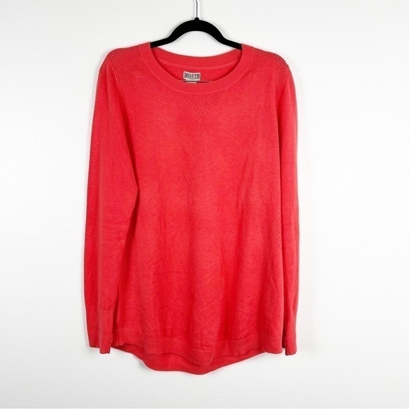 DULUTH Trading Knit Long Sleeve Pullover Coral Sz L‎ - Picture 1 of 5